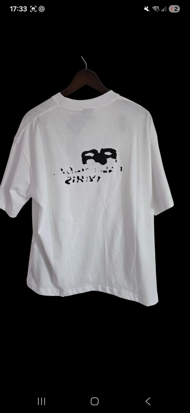 Balenciaga Paris White Logo Print Oversized T-Shirt Medium BNWT