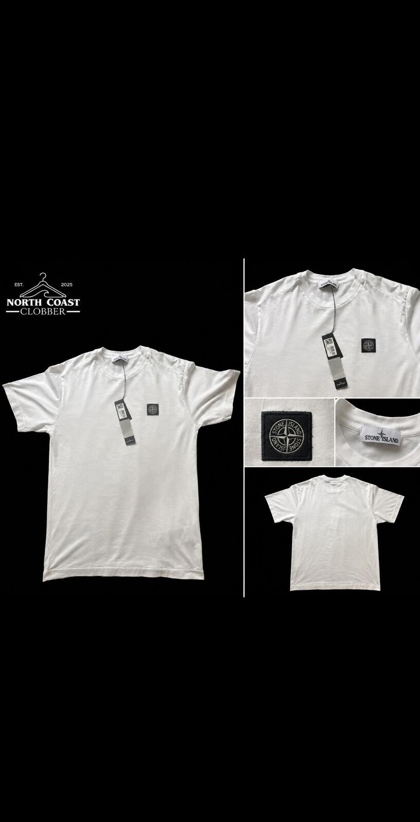 Stone Island White Short Sleeve Tee Size Small BNWT