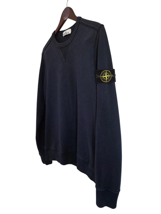 Stone Island Navy Blue Crewneck Sweatshirt