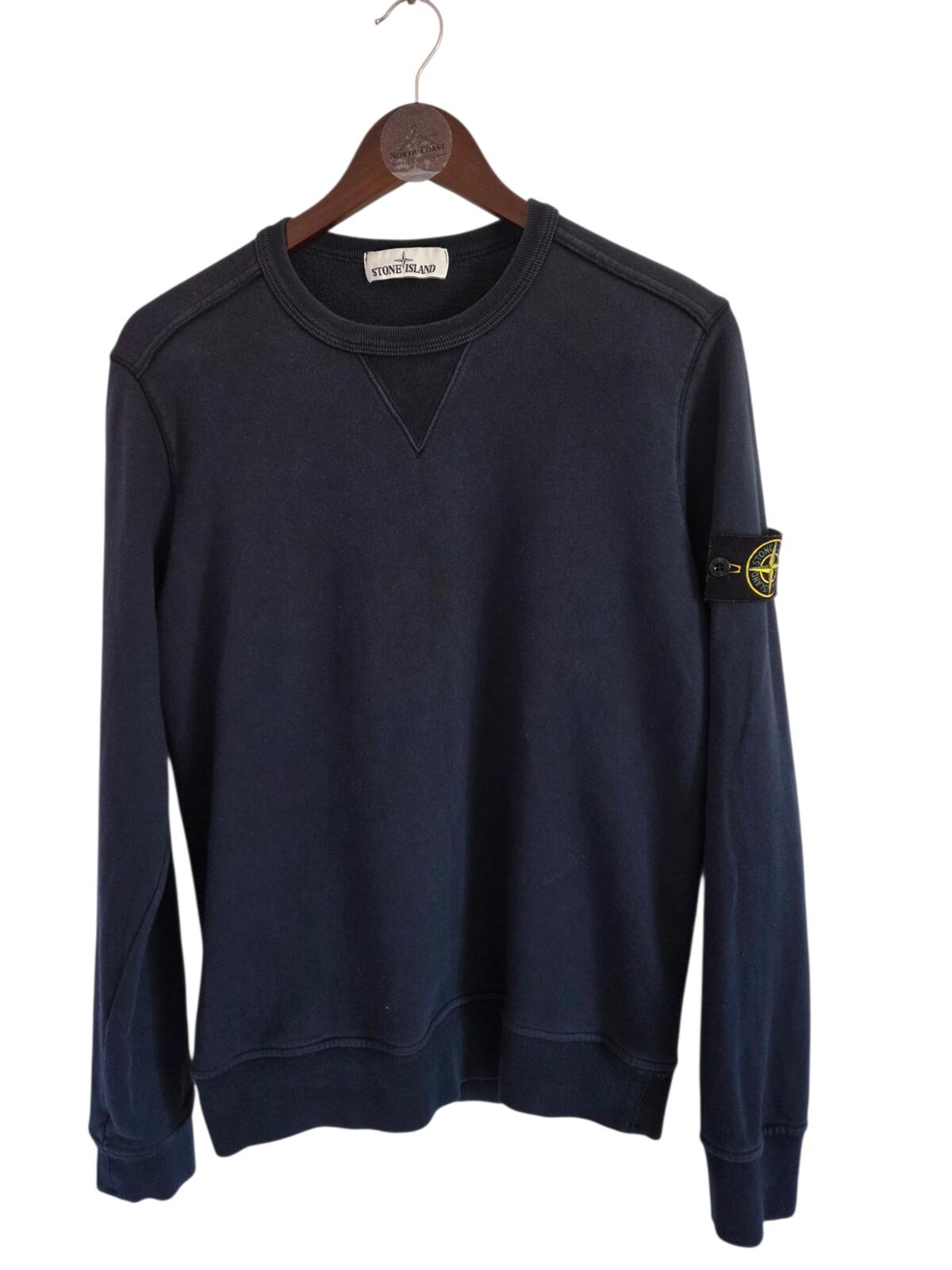 Stone Island Navy Blue Crewneck Sweatshirt