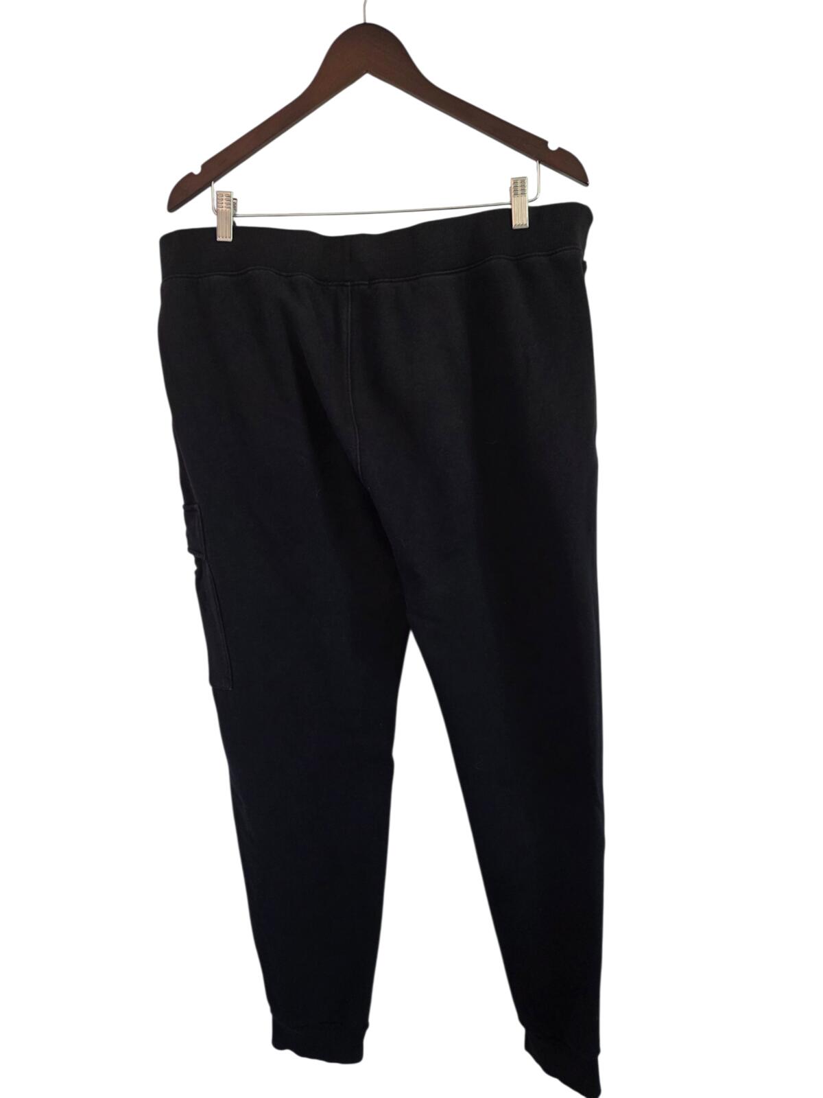 Black CP Company Cargo Jogger Pants with Buttoned Pocket and Lens