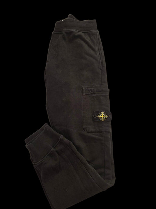 Stone Island Black Cargo Jogger Pants Junior