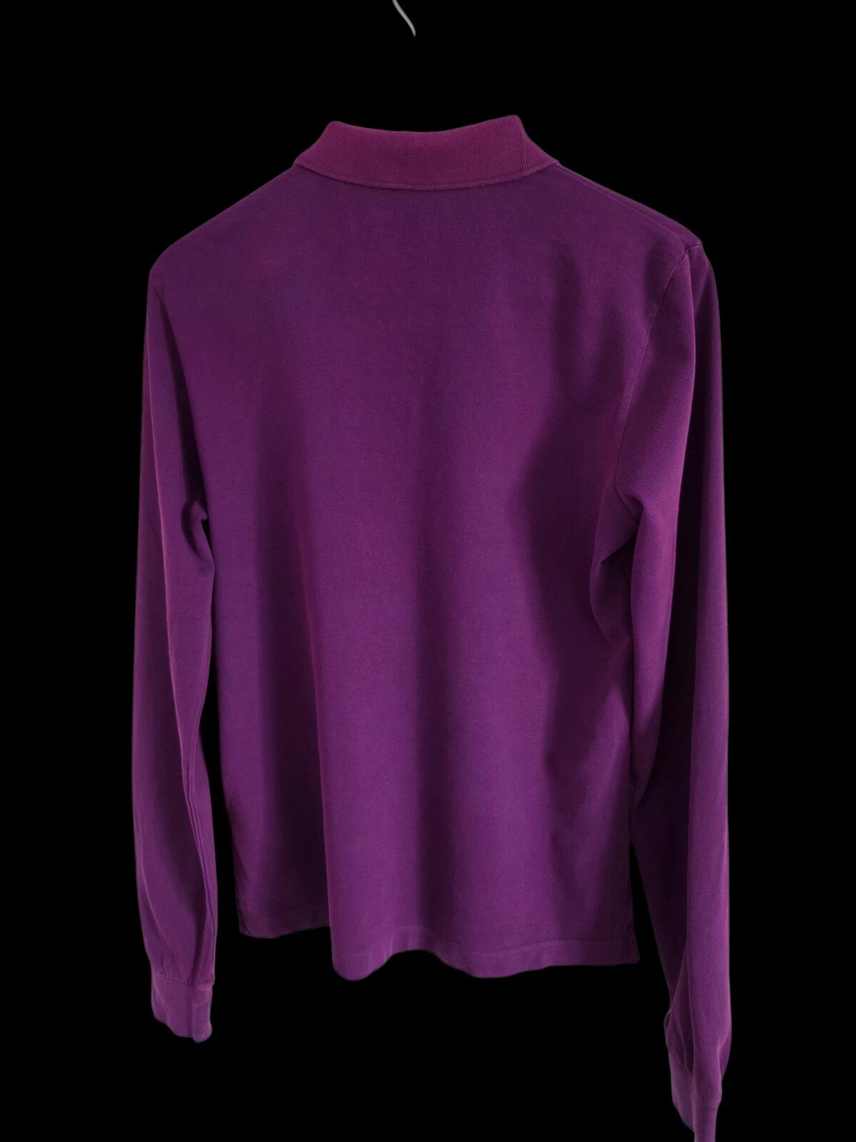 Stone Island Purple Long Sleeve Polo Shirt Medium Slim Fit