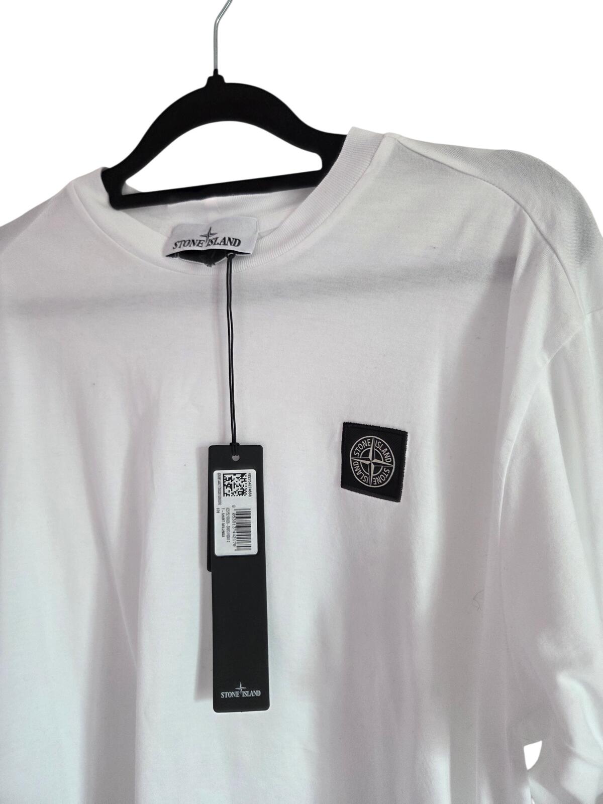 Stone Island White Long Sleeved Tee Small BNWT
