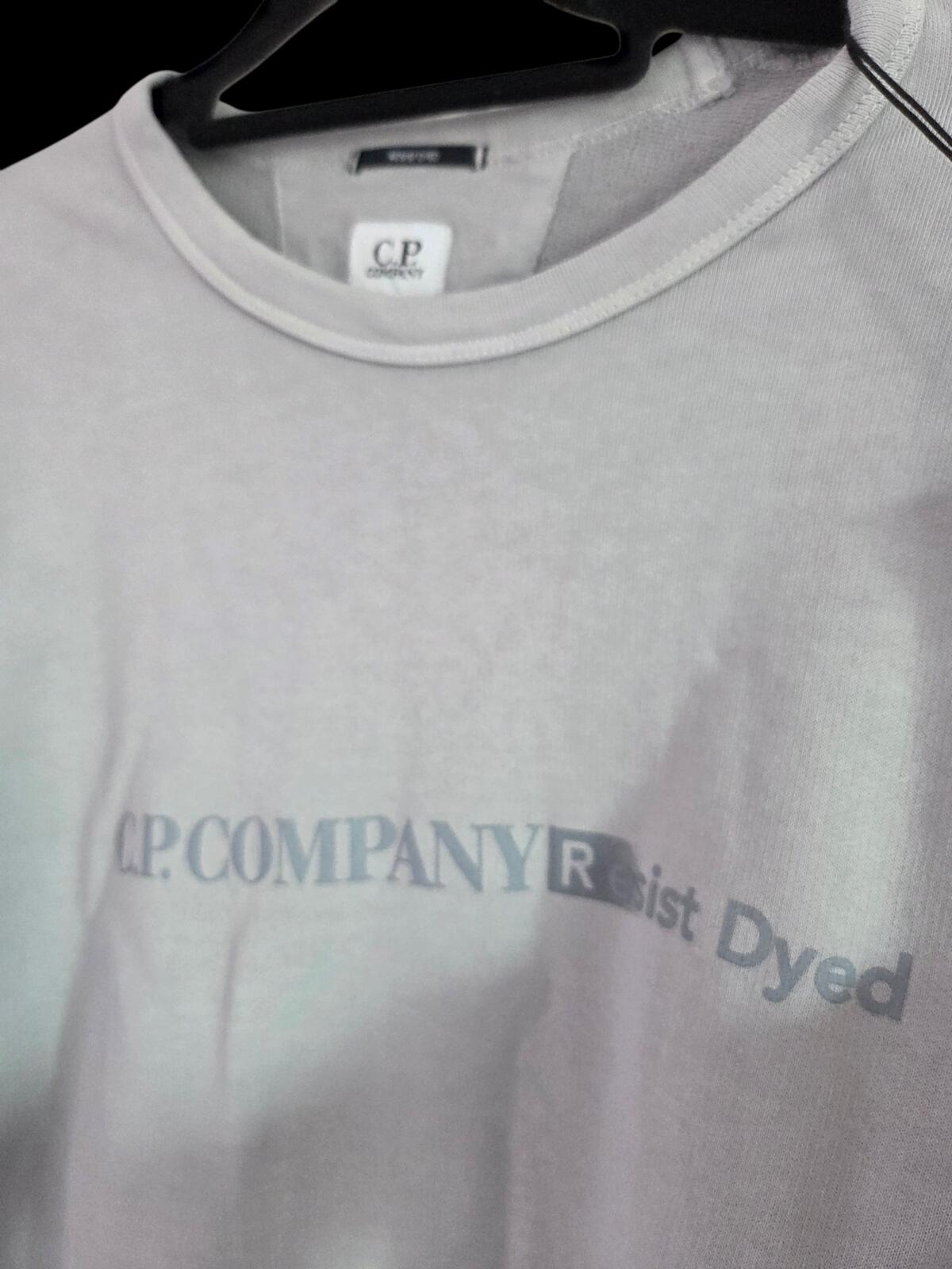 C.P. Company Resist Dyed Logo Crew Neck Sweatshirt -Medium Grey BNWT