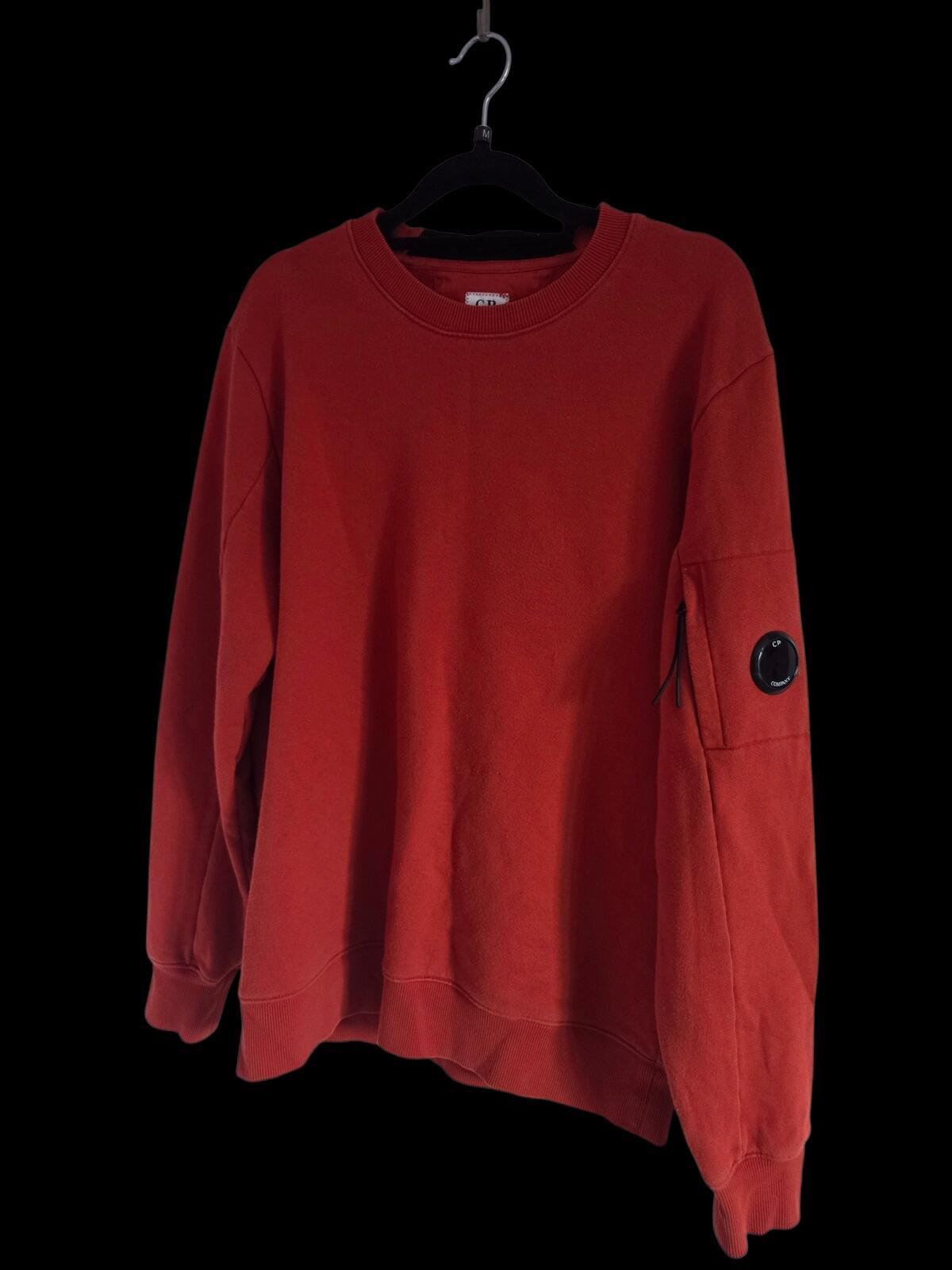 C.P. Company Red Lens Sleeve Crewneck Sweatshirt Medium (Pre-loved)