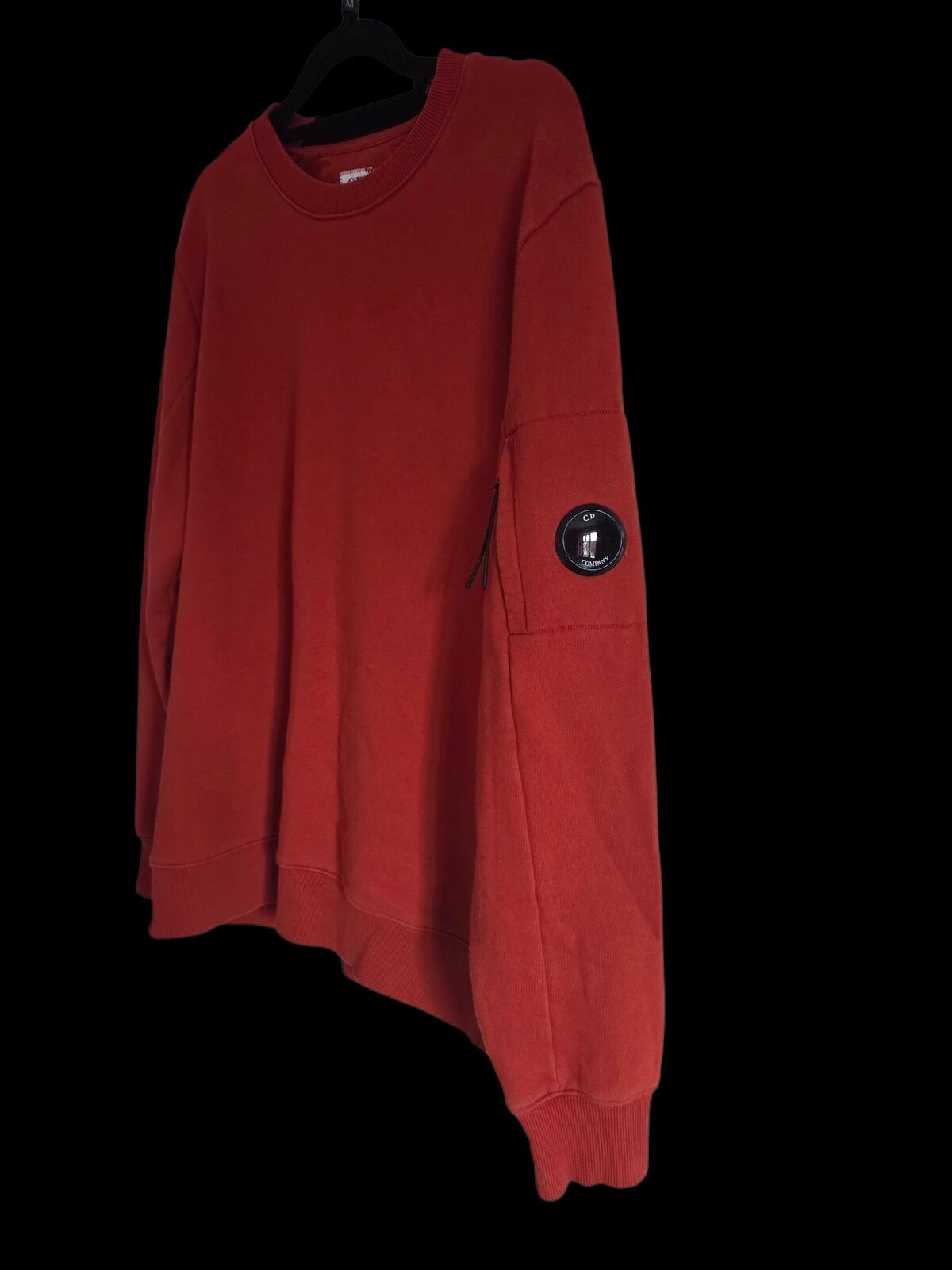 C.P. Company Red Lens Sleeve Crewneck Sweatshirt Medium (Pre-loved)
