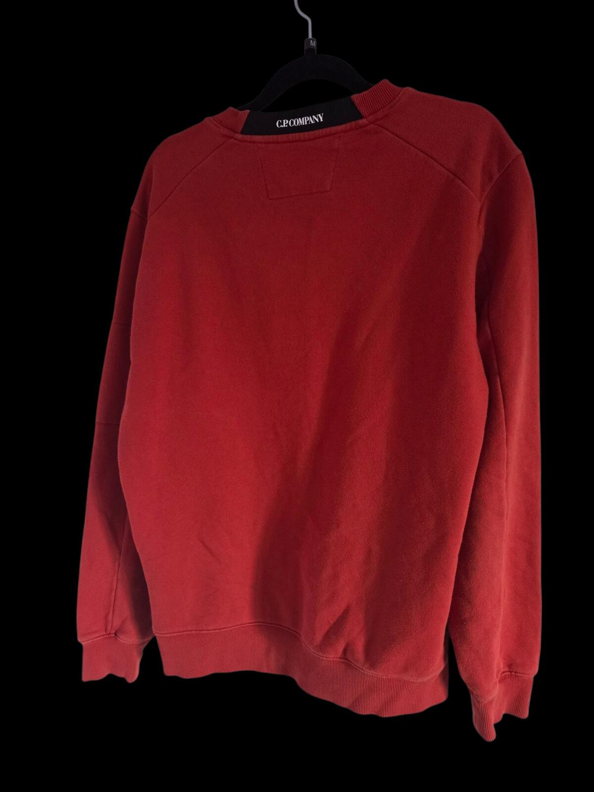 C.P. Company Red Lens Sleeve Crewneck Sweatshirt Medium (Pre-loved)