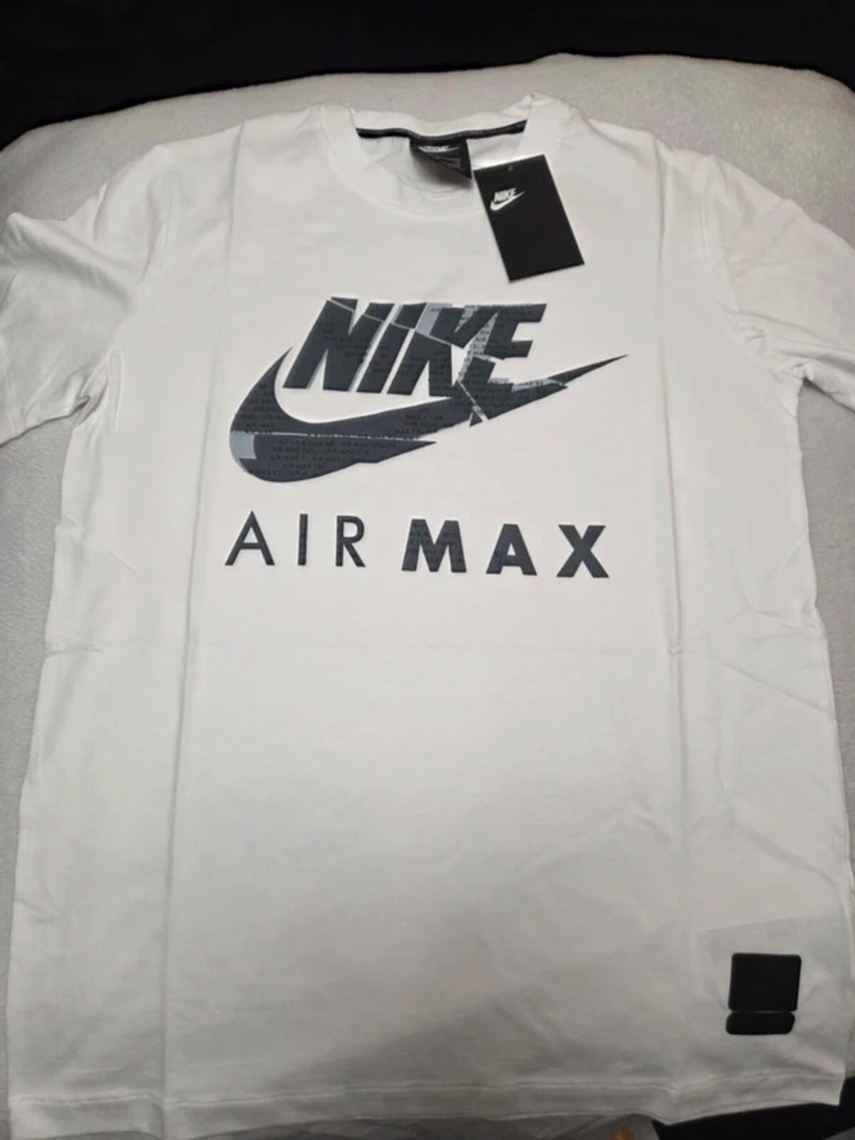 Nike Air Max White T-Shirt with Black Logo