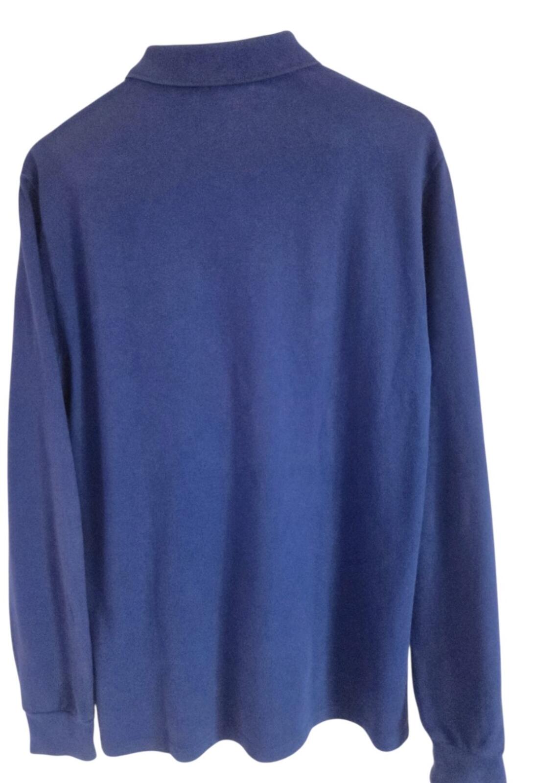 Stone Island Blue Long Sleeve Polo Shirt