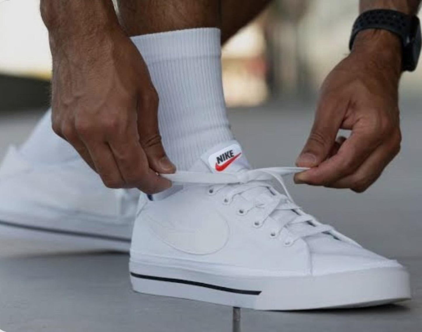 Nike White Low-Top Canvas Sneakers
