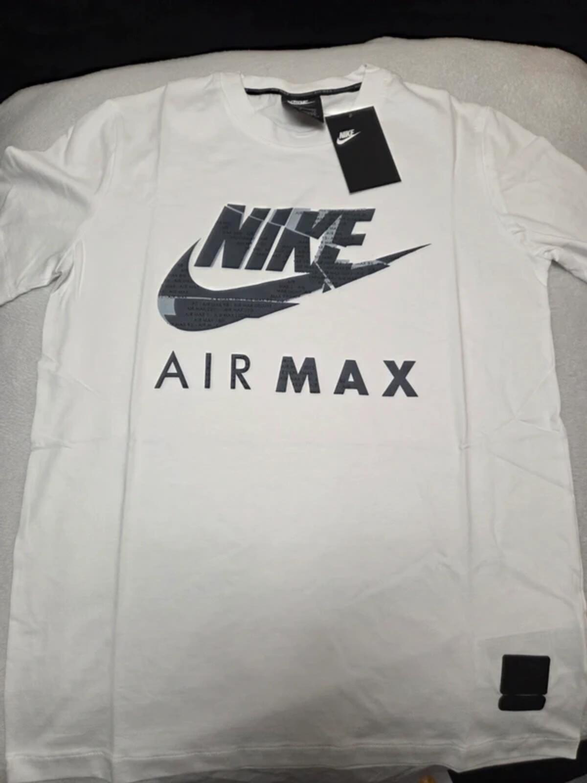 Nike Air Max White T-Shirt with Black Logo